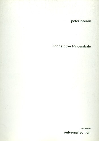 5 Stücke&nbsp;&nbsp;für Cembalo&nbsp;&nbsp;