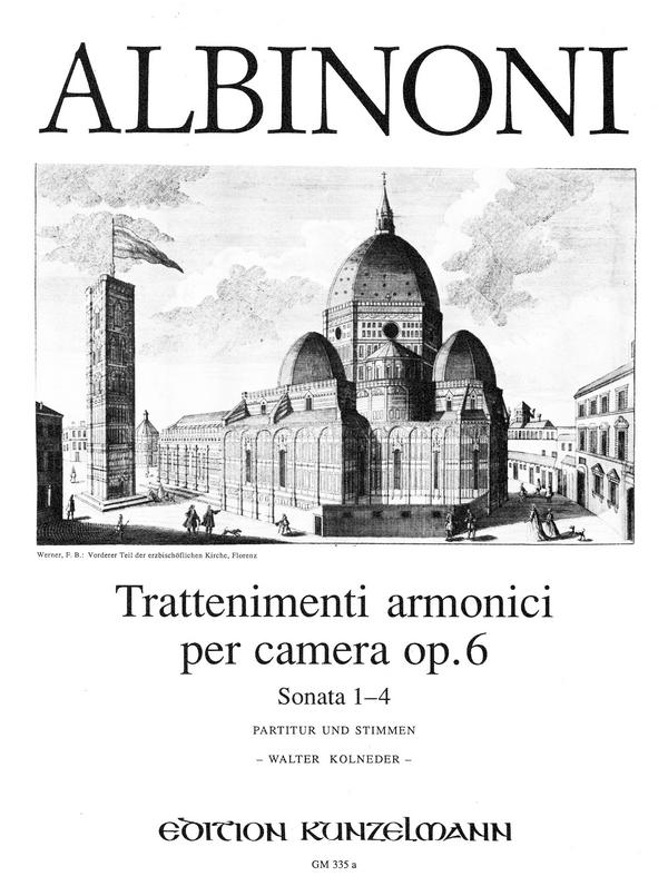 Trattenimenti armonici per camera op.6 Nr.1-4&nbsp;&nbsp;für Violine, Violoncello und Cembalo&nbsp;&nbsp;Partitur und Stimmen