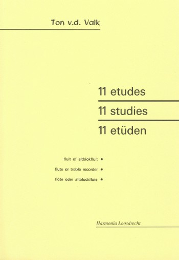 11 Etüden&nbsp;&nbsp;for fluit of al-blokfluit&nbsp;&nbsp;
