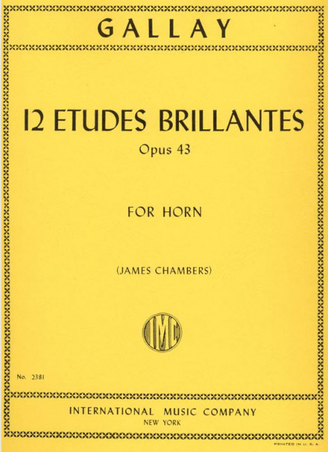 12 Etudes brillantes op.43  for horn  