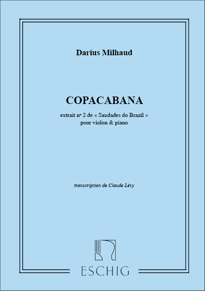 COPACABANA FUER VIOLINE&nbsp;&nbsp;UND KLAVIER&nbsp;&nbsp;SAUDADES DO BRAZIL