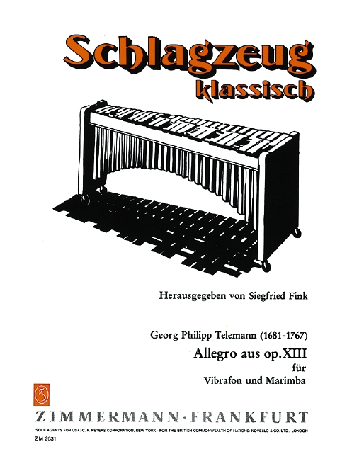Allegro aus op.13 für Vibrafon&nbsp;&nbsp;und Marimba&nbsp;&nbsp;Fink, Siegfried, Ed.