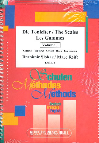 Die Tonleiter Band 1&nbsp;&nbsp;für Klarinette, Trompete, Cornet, Es Horn, Waldhorn, Euphoium&nbsp;&nbsp;