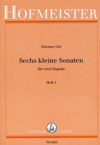 6 kleine Sonaten Band 1 (Nr.1-3)  für 2 Fagotte  