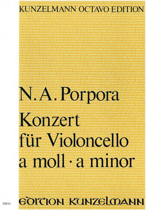 Konzert a-Moll&nbsp;&nbsp;für Violoncello, 2 Violinen und Bc&nbsp;&nbsp;Partitur