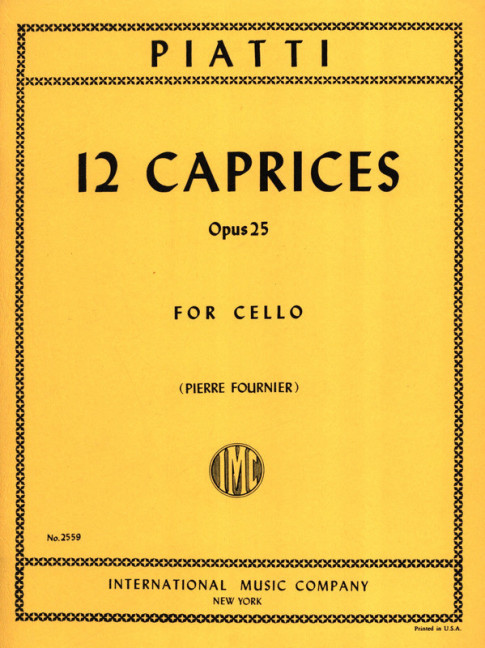 12 Caprices op.25  for cello  