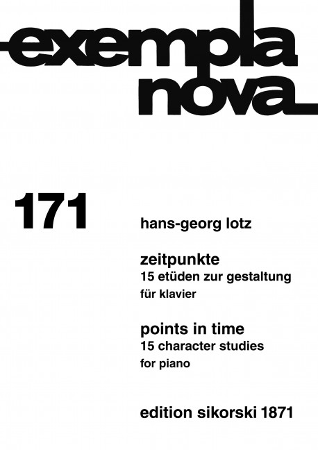 Zeitpunkte für Klavier&nbsp;&nbsp;15 Etüden zur Gestaltung&nbsp;&nbsp;