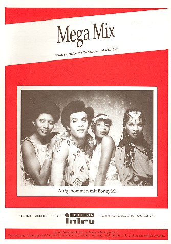Boney M Mega Mix: Potpourri&nbsp;&nbsp;für Gesang und Klavier&nbsp;&nbsp;