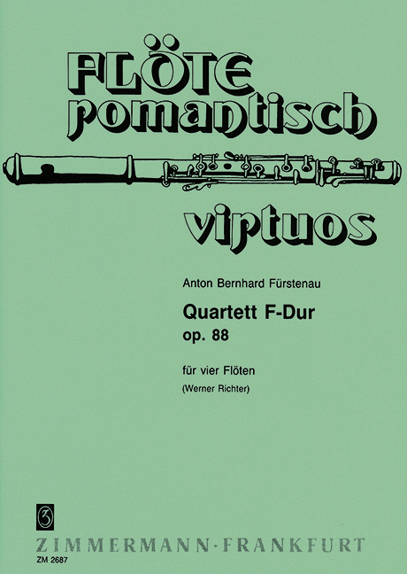 Quartett F-Dur op.88  für 4 Flöten  Partitur und Stimmen