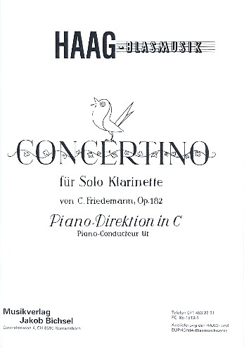 Concertino op.182  für Klarinette und Klavier  