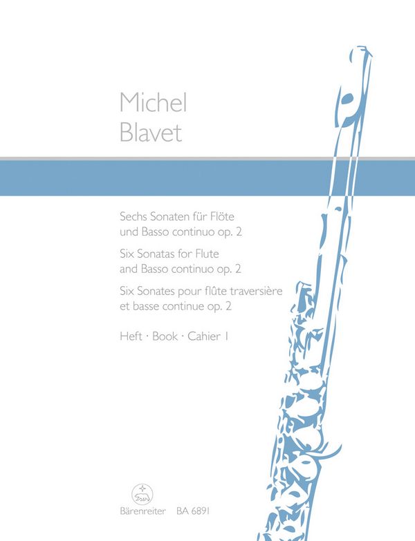 6 Sonaten Op.2 Band 1 (Nr.1-3)  fuer Floete und Klavier  