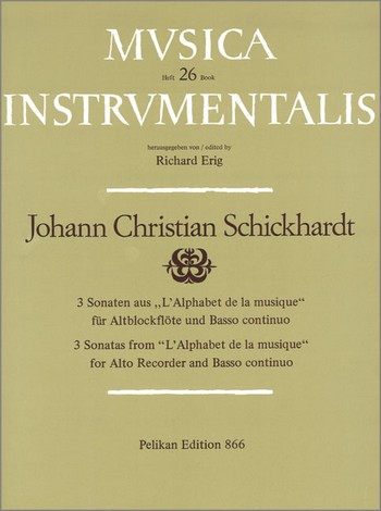 3 Sonaten aus l'Alphabet de la  Musique für Altblockflöte und  Bc