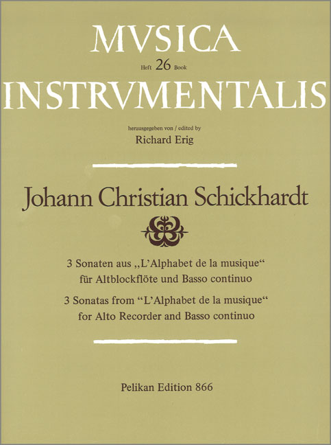 3 Sonaten aus l'Alphabet de la  Musique für Altblockflöte und  Bc