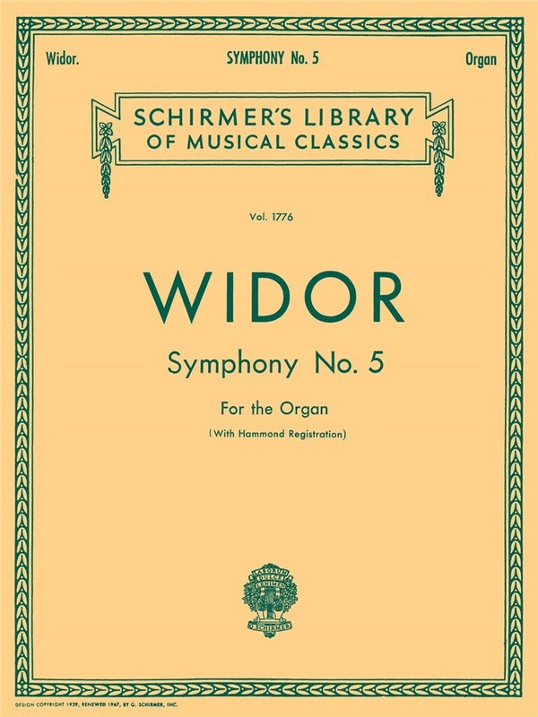 Symphony no.5&nbsp;&nbsp;for organ with hammond registration&nbsp;&nbsp;