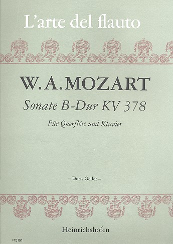 Sonate B-Dur KV378&nbsp;&nbsp;für Flöte und Klavier&nbsp;&nbsp;