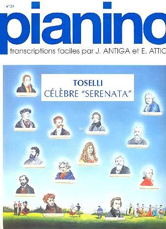 Célèbre Serenata en fa majeur  pour piano facile  