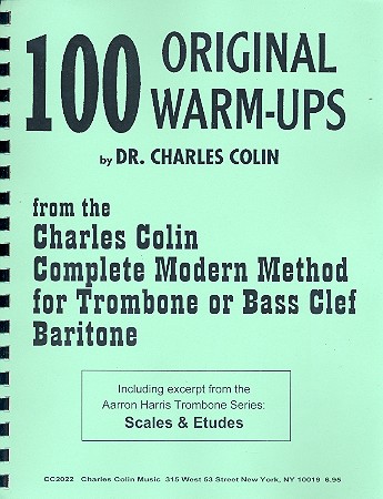 100 original Warm-ups  for trombone, bass clef or baritone  