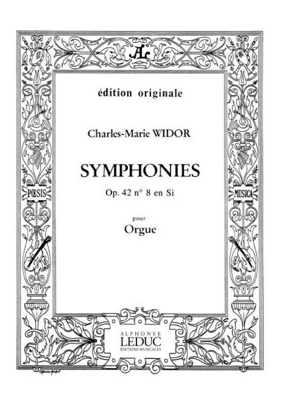 Symphonie no.8 op.42  pour orgue  