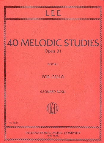 40 melodic Studies op.31 vol.1 (nos.1-22)  for cello solo  