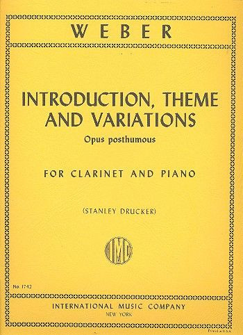 Introduction, Theme and Variations oppost.&nbsp;&nbsp;for clarinet and piano&nbsp;&nbsp;