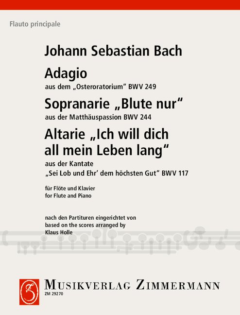 Adagio aus dem Osteroratorium&nbsp;&nbsp;BWV249 für Flöte und Klavier&nbsp;&nbsp;