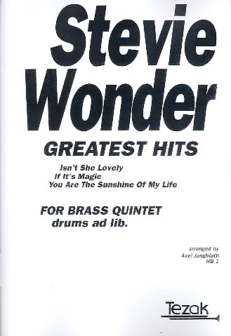 Stevie Wonder Greatest Hits  for brass quintet  
