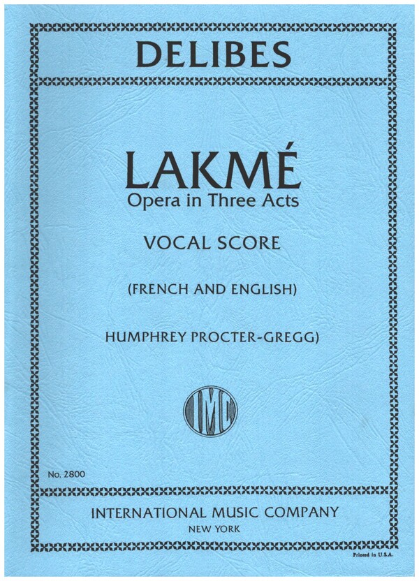 Lakmé  opera  vocal score (fr/en)