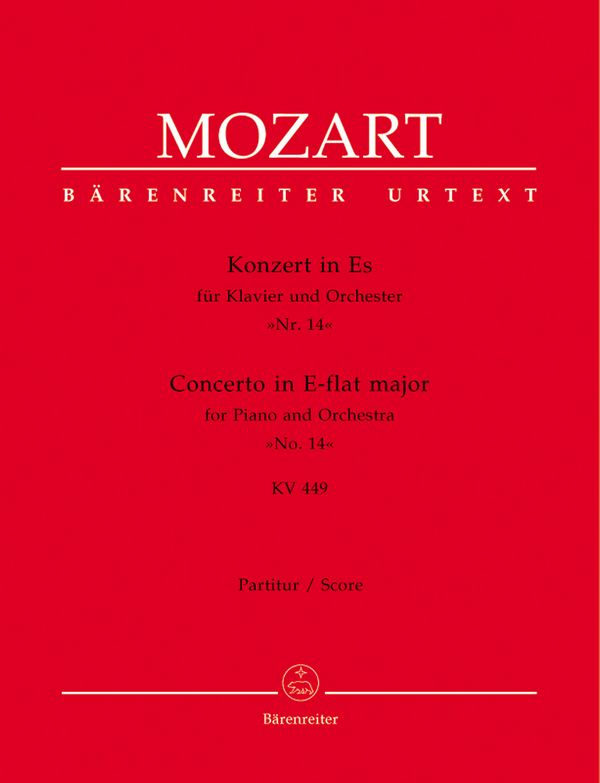 Konzert Es-Dur KV449 &nbsp;&nbsp;für Klavier und Orchester&nbsp;&nbsp;Partitur