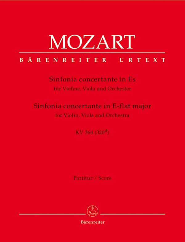 Sinfonia concertante Es-Dur KV364&nbsp;&nbsp;für Violine, Viola und Orchester&nbsp;&nbsp;Partitur