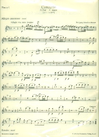 Konzert G-Dur KV313&nbsp;&nbsp;für Flöte und Orchester&nbsp;&nbsp;Harmonie