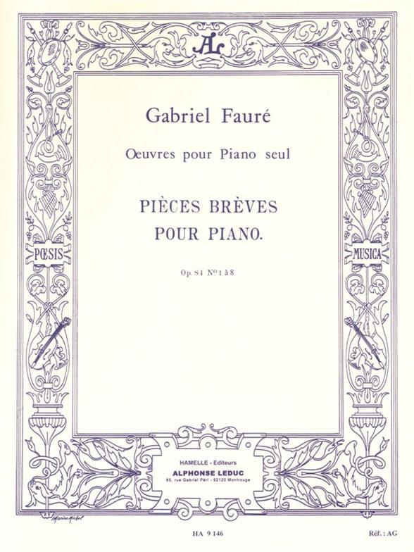 Pieces breves op.84 nos.1-8&nbsp;&nbsp;pour piano&nbsp;&nbsp;