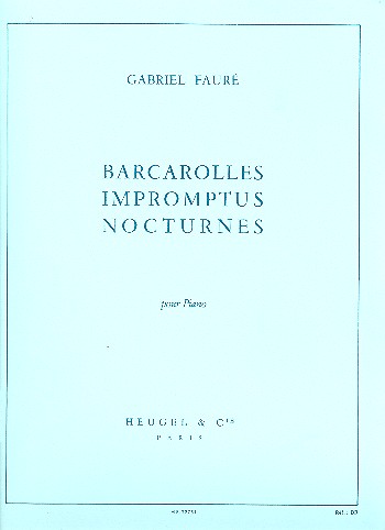 Barcarolles impromptus&nbsp;&nbsp;nocturnes pour piano&nbsp;&nbsp;