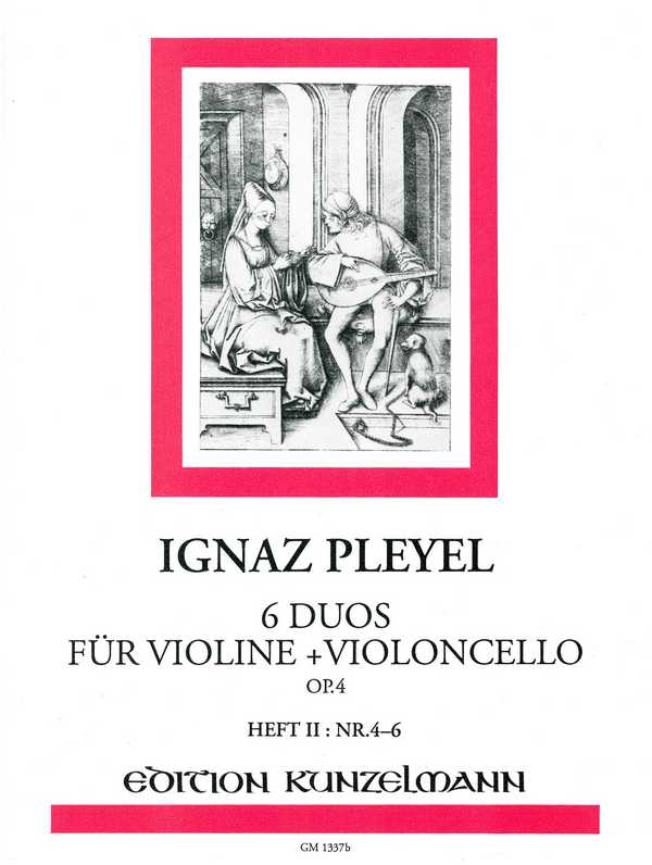 6 Duos op.4 Band 2 (Nr.4-6)  für Violine und Violoncello  2 Spielpartituren