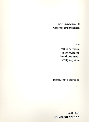 Schleedoyer II Werke fuer&nbsp;&nbsp;Streichquartett  Partitur+Stimmen&nbsp;&nbsp;Graffiti After Cy Twombly