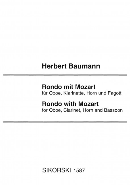 Rondo mit Mozart&nbsp;&nbsp;für Oboe, Klarinette, Horn, Fagott&nbsp;&nbsp;Partitur und Stimmen