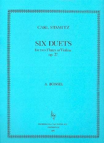 6 duets op.27 for 2 flutes or violins    