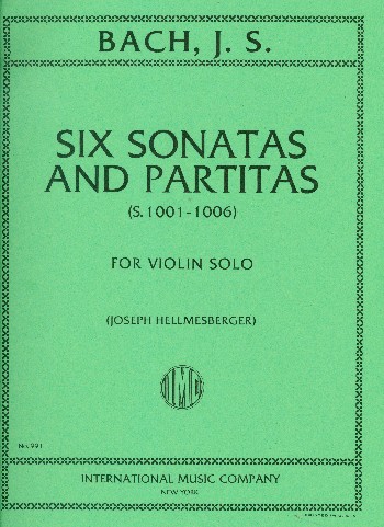 6 Sonatas and Partitas BWV1001-1006  for violin solo  