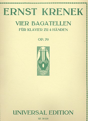 4 Bagatellen op.70 für  Klavier zu 4 Händen  