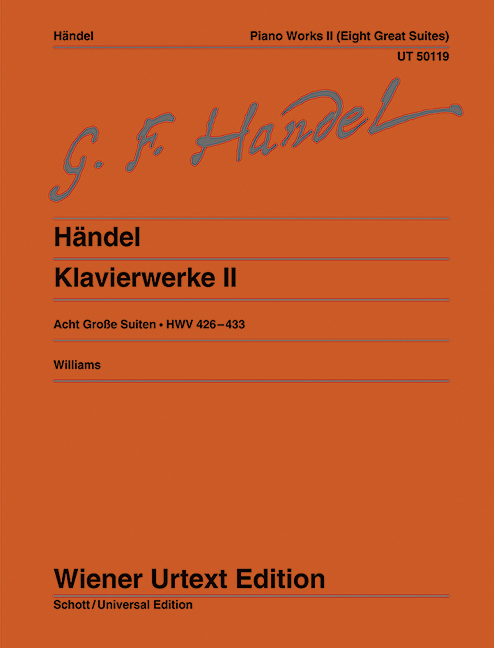 Klavierwerke Band 2 - 8 grosse Suiten HWV426-433&nbsp;&nbsp;für Klavier&nbsp;&nbsp;