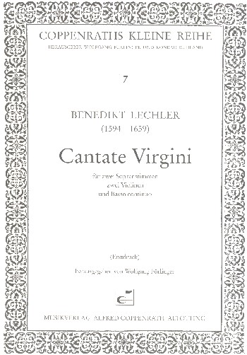 Cantate virgini für 2 Soprane,  2 Violinen und Bc  