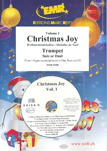 Christmas Joy vol.1 (+CD)&nbsp;&nbsp;für 1-2 Trompeten und Klavier (Orgel)&nbsp;&nbsp;