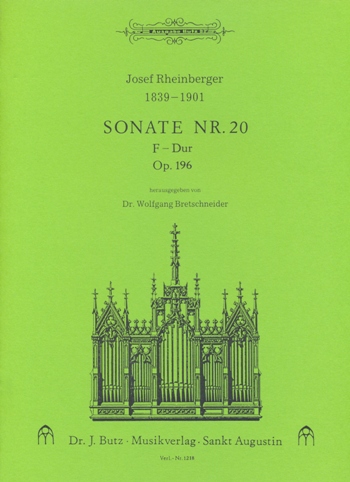Sonate F-Dur Nr.20 op.196&nbsp;&nbsp;für Orgel&nbsp;&nbsp;