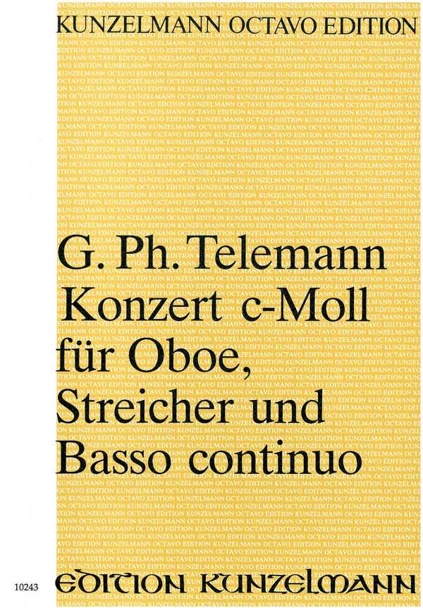 Konzert c-Moll TWV51:c1&nbsp;&nbsp;für Oboe, Streicher und Bc&nbsp;&nbsp;Partitur