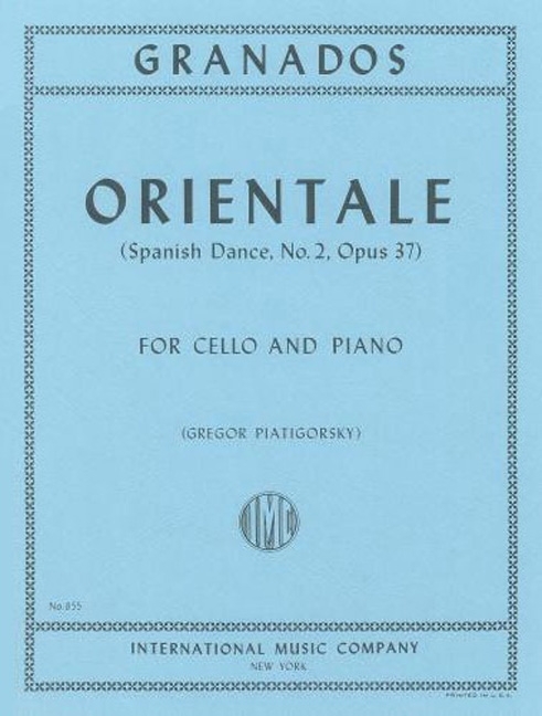 Orientale op.37,2 Spanish Dance&nbsp;&nbsp;for cello and piano&nbsp;&nbsp;