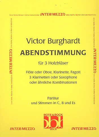 Abendstimmung  für 3 Holzblasinstrumente in B, C oder Es  Partitur und Stimmen