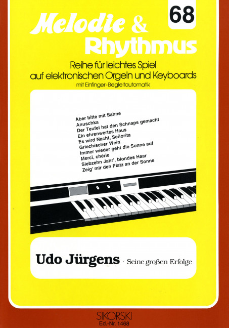 Udo Jürgens seine grossen Erfolge:  für E-Orgel / Keyboard  