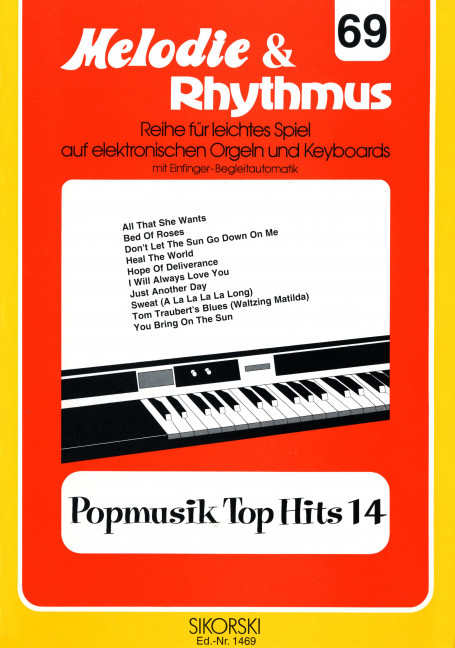 Popmusik Top Hits 14:&nbsp;&nbsp;für E-Orgel / Keyboard&nbsp;&nbsp;