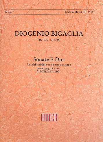 Sonate für Altblockflöte und Bc&nbsp;&nbsp;&nbsp;&nbsp;