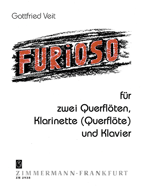 Furioso für 2 Flöten, Klarinette  (Flöte) und Klavier  