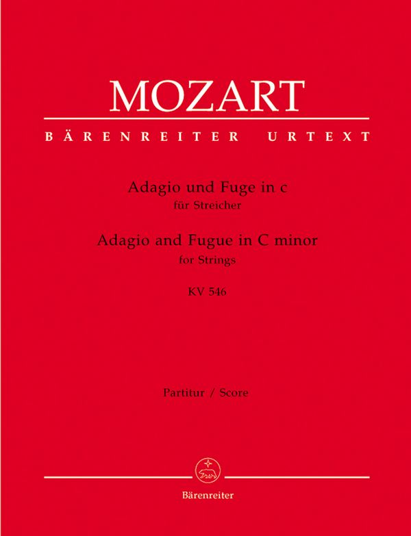 Adagio und Fuge c-Moll KV546  für Streicher  Partitur und Stimmen (1-1-1-1-1)